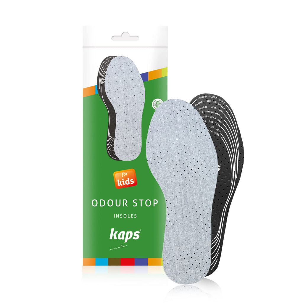 [Australia] - Best Shoe Insoles Inserts for Children | Bad Smell Odor-Eater Technology with Breathable Foam |Cut to Fit | Kaps Odour Stop Kids Made in Europe 