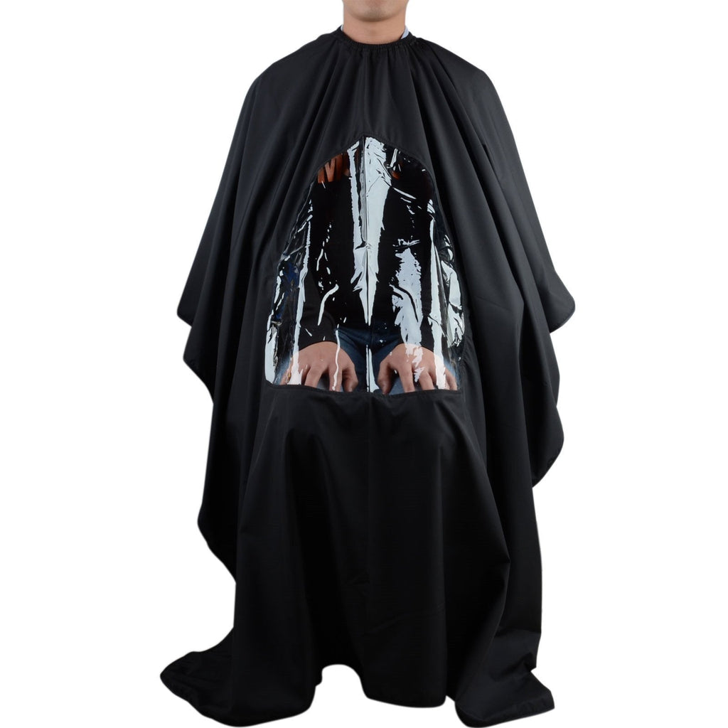 [Australia] - traderplus Hair Cutting Gown Cape with Viewing Window Hairdresser Barber Stylist Hair Cut 57x47 