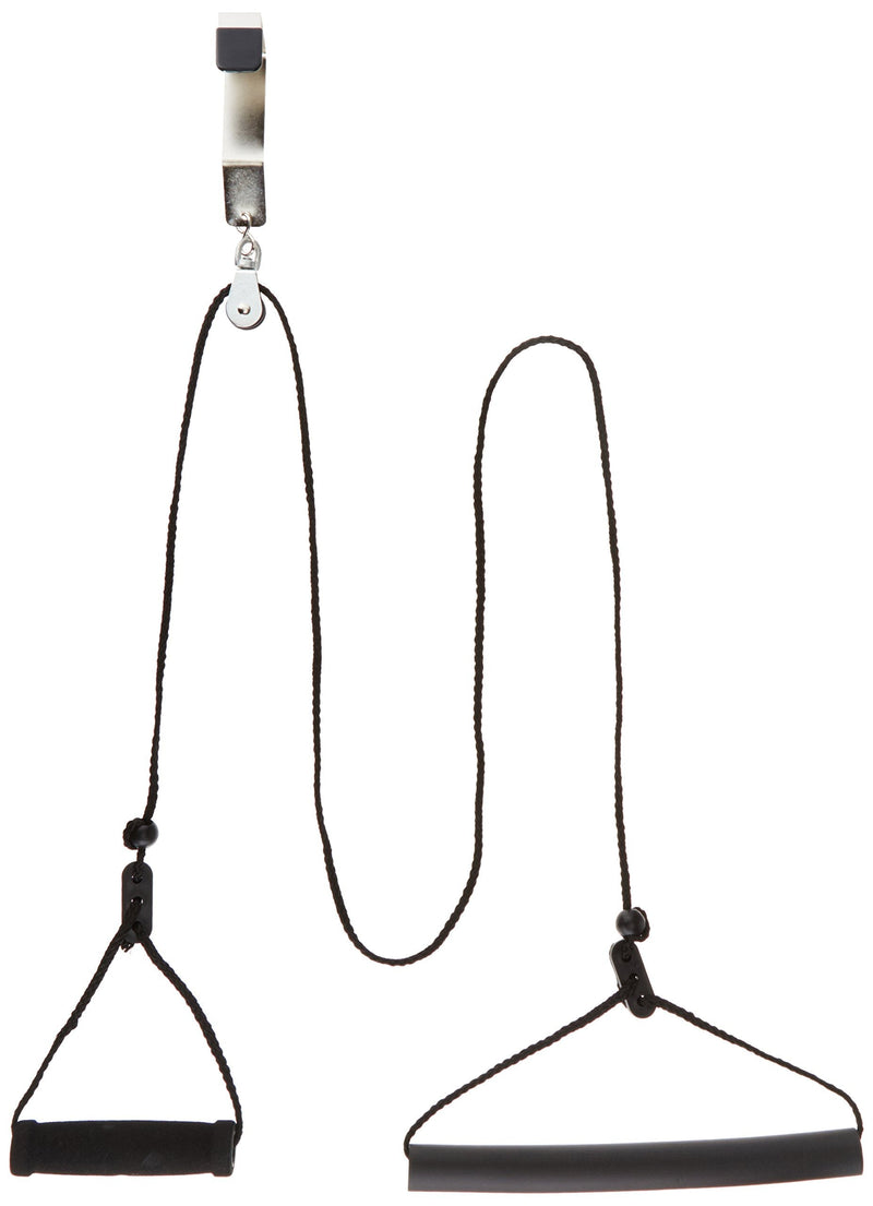 [Australia] - Rolyan-25596 Reach 'N Range Pulley with Assist Handles, Includes Metal Bracket & Over the Door Straps for At Home Physical Therapy, Overhead Exercise for Shoulder Rehabilitation, Strength Training 