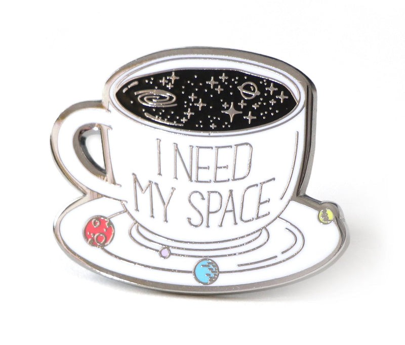 [Australia] - I Need My Space Coffee Enamel Pin Cup With The Solar System Backpack 