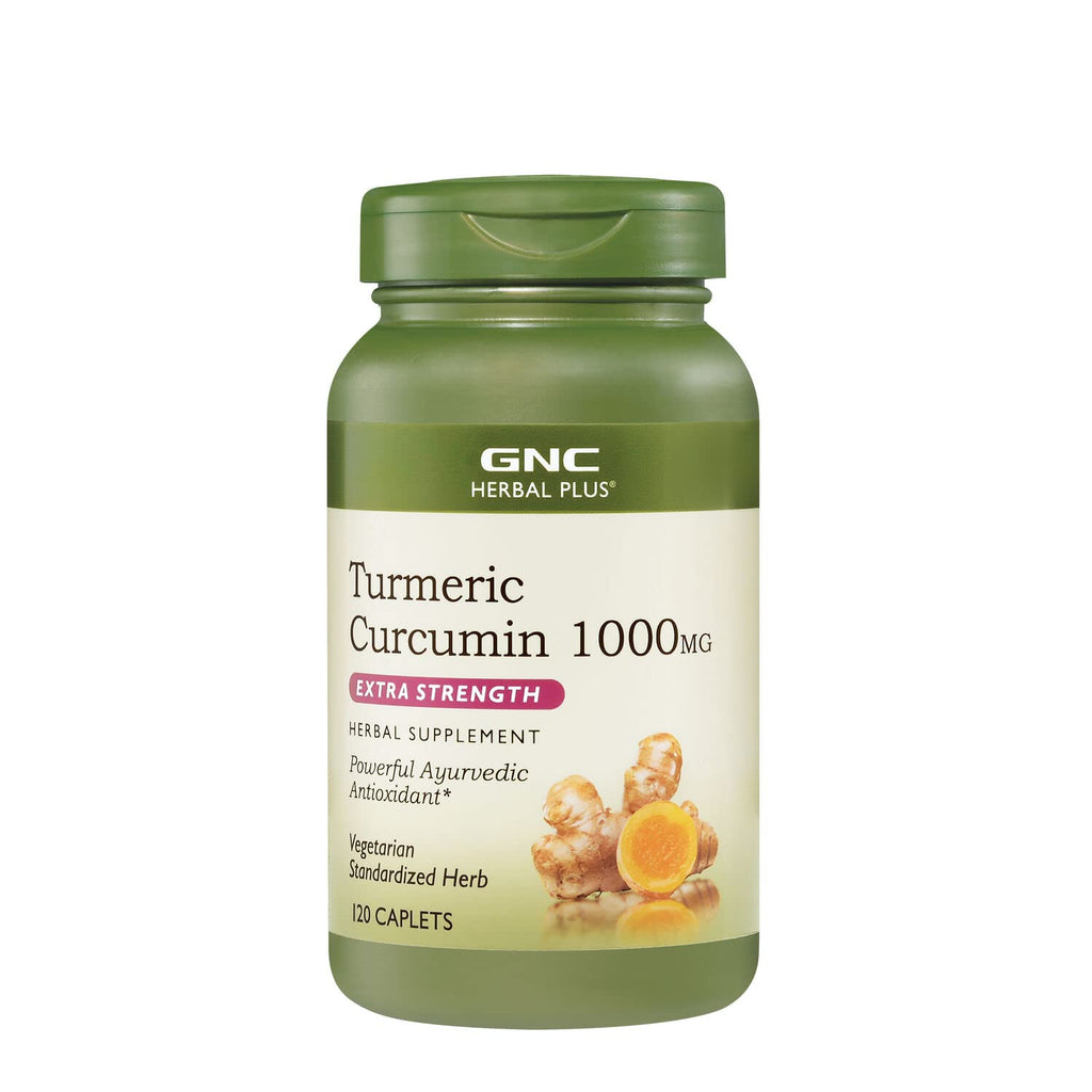 [Australia] - GNC Herbal Plus Turmeric Curcumin 1000mg Extra Strength, 120 Caplets, Provides Antioxidant Support 