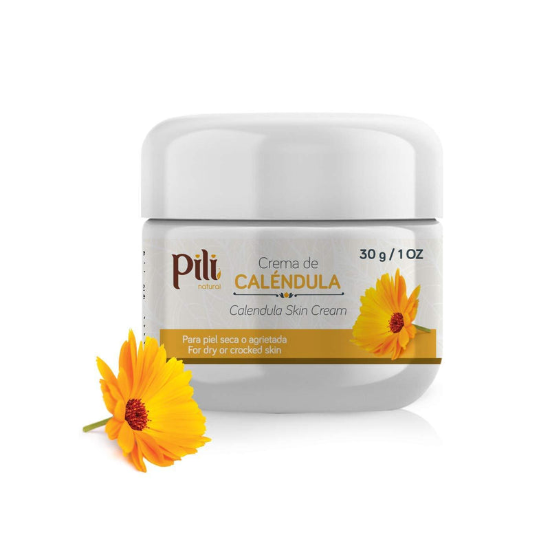 [Australia] - Pili Natural Calendula Cream - Moisturizing Cream for Rough, Dry, or Chapped Skin - Crema de Calendula (1 oz /Unit) 1 Ounce (Pack of 1) 