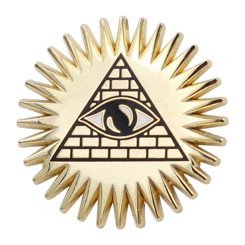 [Australia] - Real Sic Occult Pyramid & Eye Enamel Pin Mason Pin - Masonic Lapel Pin 