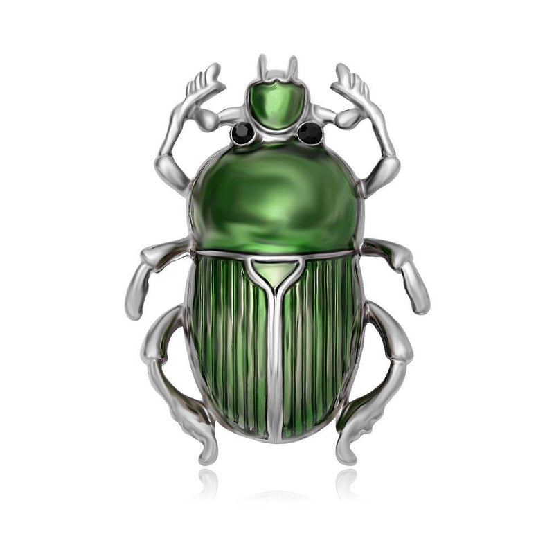[Australia] - MANZHEN Multi-Color Enamel Beetle Bug Insect Brooch Pin Green 