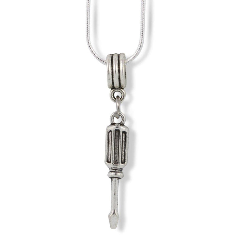 [Australia] - Screwdriver (Screw Driver) Slot Flathead Charm Snake Chain Necklace 