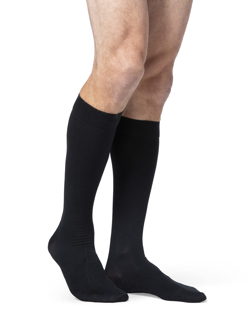 [Australia] - SIGVARIS Men’s DYNAVEN Closed Toe Calf-High Socks 15-20mmHg Black Large Tall 