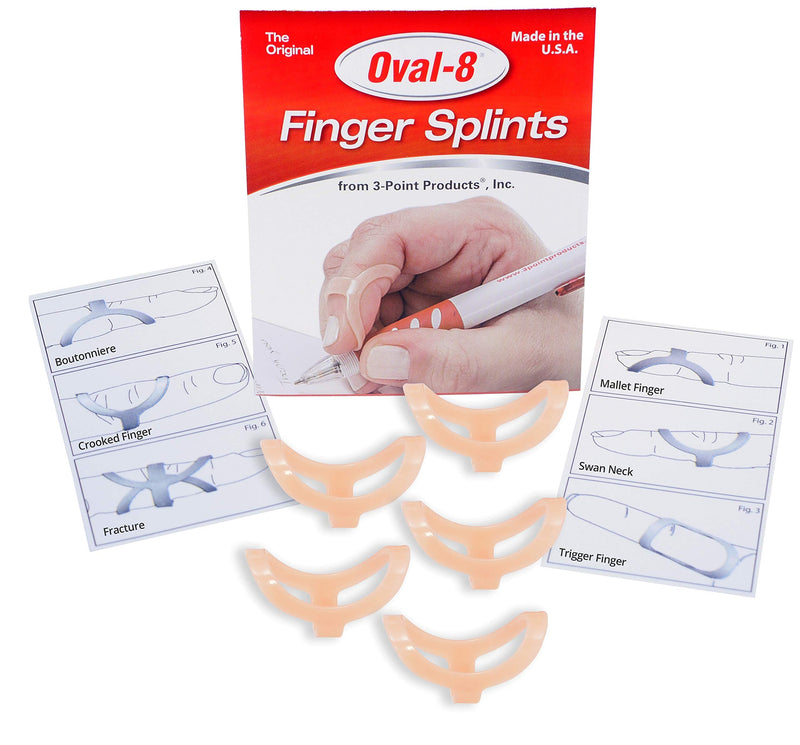 [Australia] - 3-Point Products Oval-8 Finger Splint Size 9 (Pack of 5) Size 9 (Pack of 5) 