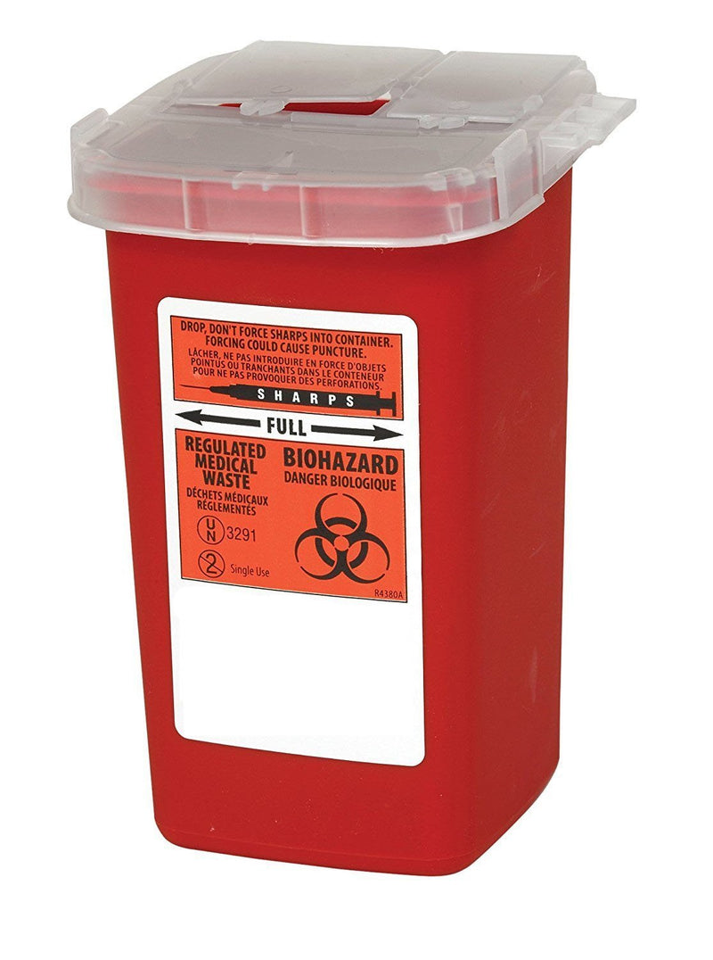 [Australia] - Global Sharps Container Biohazard Needle Disposal Container - 1 Quart (1) 