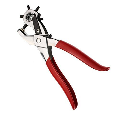 [Australia] - BlueSunshine Heavy Duty Leather Hole Punch Toolfor Belts, Watch Bands, Dog Collars, Saddles, Fabric, DIY Home or Craft Projects. – Revolving For Quick Size Adjustment Plier – 6 Sizes Puncher 
