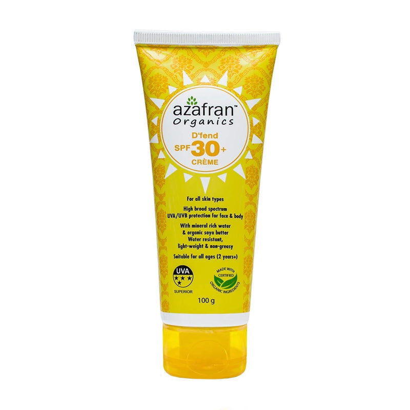 [Australia] - Azafran Organics D'fend SPF 30+Creme, 100g 