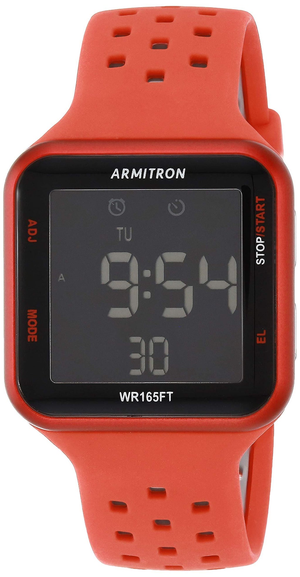 [Australia] - Armitron Sport Unisex 40/8417 Digital Chronograph Silicone Strap Watch Red 