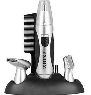 [Australia] - Coby Mens 3-in-1 Portable Nose Hair, Beard and Eyebrow Finishing Shaver and Trimmer Set | Includes Styling Comb 
