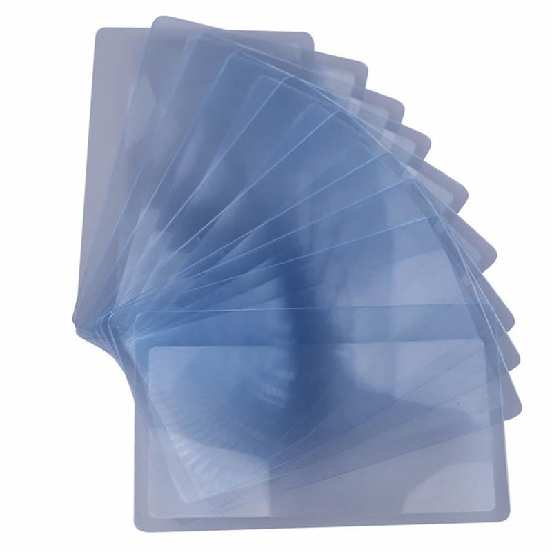 [Australia] - FUCAS Lot of 12 Credit Card Sized Magnifying Lenses. Wholesale Lot - 300% Fresnel Magnifier 