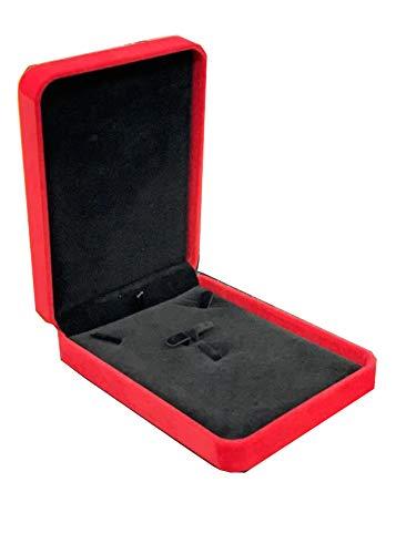 [Australia] - JunningGor Wedding Jewelry Sets Velvet Box Necklace Earring Ring Display Case Storage Holder (Red) Red 
