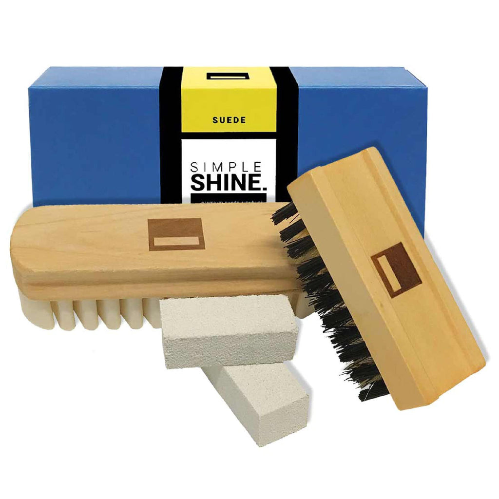 [Australia] - Premium Suede Brush Nubuck Cleaner Crepe Brush and Seude Eraser Set | Complete Shoe Cleaning Bristle Brushes Kit for Nap Care 