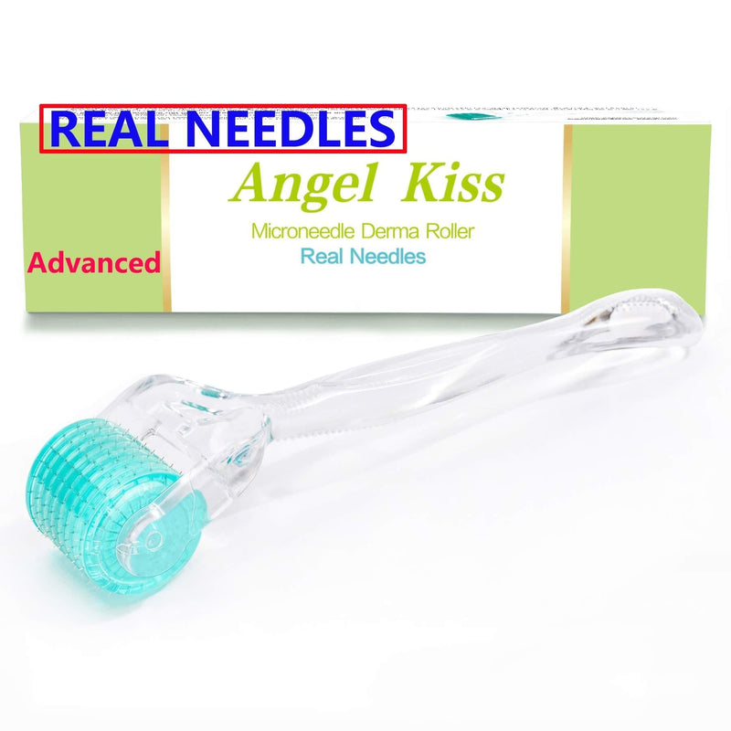 [Australia] - REAL Needles - Derma Roller Microneedling (Advanced Version1.0) 192 Stainless Steel Micro Needles - Angel Kiss Microneedle Cosmetic Needling Microdermabrasion Tool For Face 