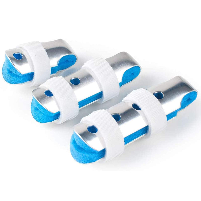 [Australia] - Aluminum Finger Splint, Teroys Metal Finger Support Brace for Broken Fingers Straightening Arthritis 3-Size Pack 1 Count (Pack of 1) 3 size 