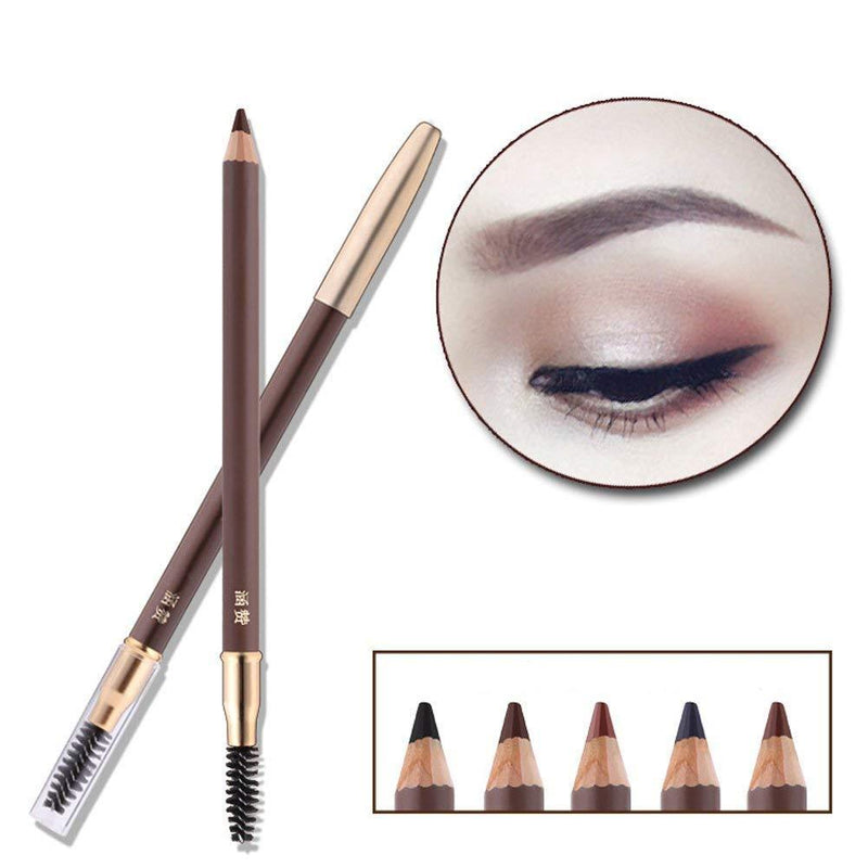 [Australia] - Eyebrow Pencil Longlasting Waterproof Durable Automaric Liner Eyebrow 5 Colors to Choose (1# Black) 1# Black 