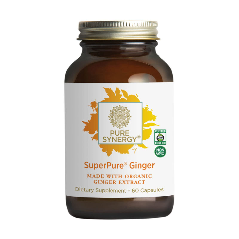 [Australia] - Pure Synergy SuperPure Ginger Extract | 60 Capsules | Made with Organic Ingredients | Non-GMO | Vegan | with 425 mg of Ginger Extract 