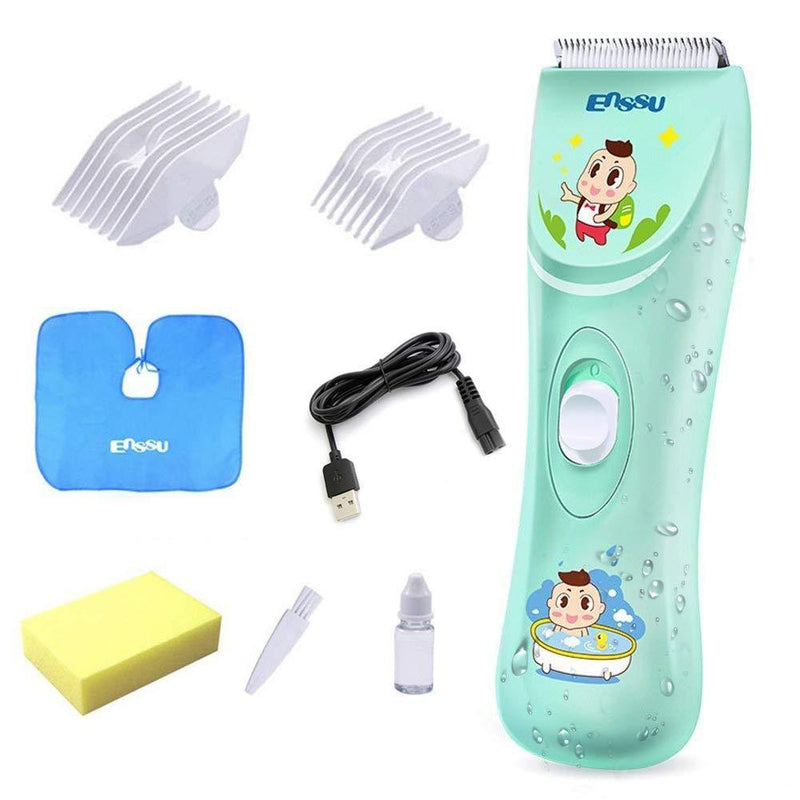 [Australia] - ENSSU Quiet Baby Hair Clippers, Lower Noise Hair Trimmers for Kids Children with Sensory Sensitivity, Cordless Babies Infant Waterproof Professional Hair Cutting Kits 