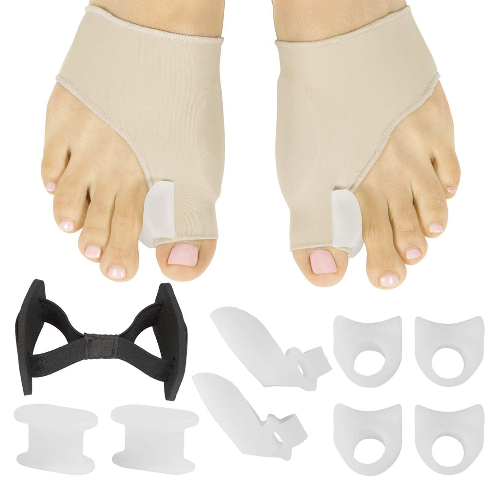 [Australia] - ViveSole Bunion Corrector For Women and Relief Kit (11 Pcs)-Protector Sleeve for Hammer Toe & Foot Pain-Orthopedic Spacer Brace Guard-Hallux Valgus Splint, Big Joint Straightener & Separator Treatment 