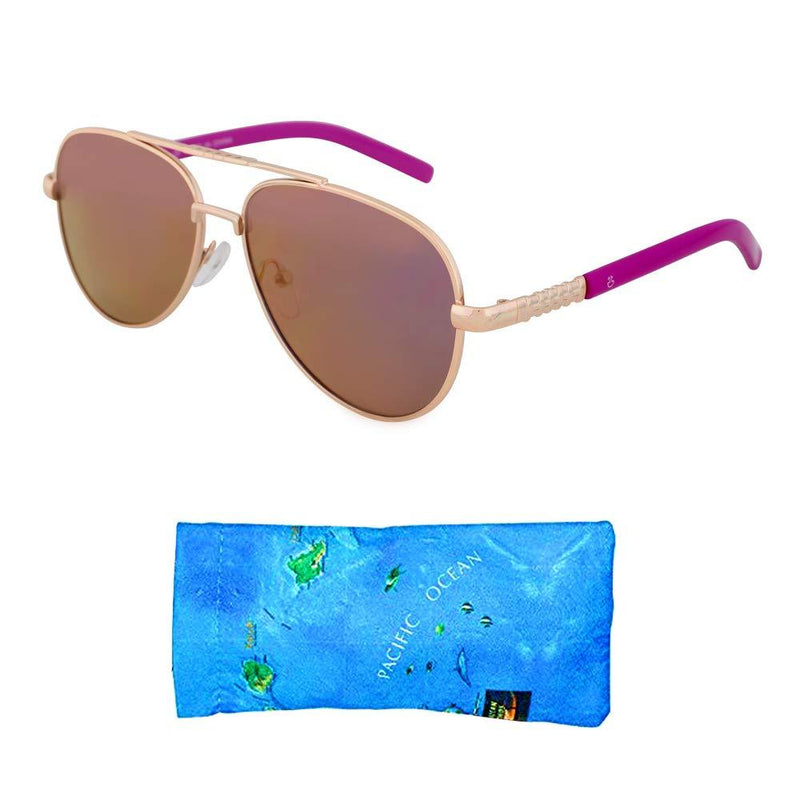[Australia] - Aviator Sunglasses for Teen Girls & Boys, Small Face Women & Men Shades | Mirrored Lenses, UV Protection Rose 