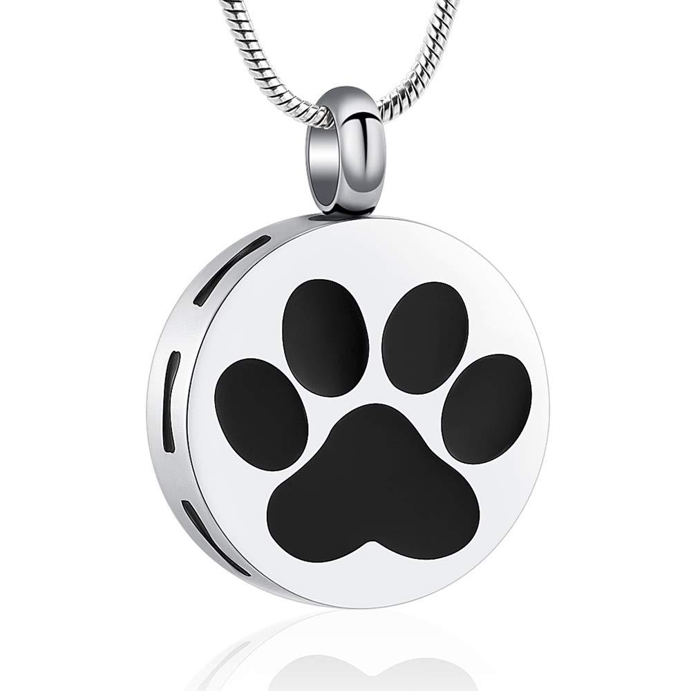 [Australia] - memorial jewelry Pet Ashes Keepsake Cremation Jewelry Urn Pendant Dog Ashes Necklace Black 