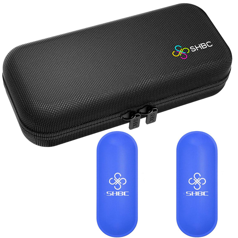 [Australia] - SHBC Insulin Cooler Travel Case for Diabetic Organize Medication Insulated Cooling Bag with 2 Ice Packs Black 