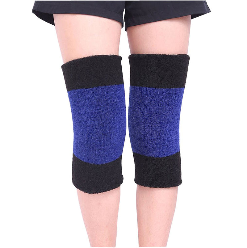 [Australia] - Adutls Teens Thicken Thermal Knee Braces Leg Warmers Winter Stretchy Soft Warm Knee Pads Leg Sleeves Support Protector for Ski Riding Hiking Camping Arthritis Blue&black 