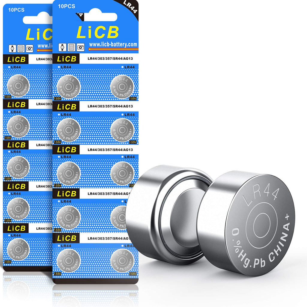 [Australia] - LiCB 20 Pack LR44 AG13 357 303 SR44 Battery 1.5V Button Coin Cell Batteries 
