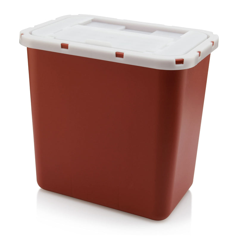 [Australia] - Professional Sharps Container 2 Gallon | Large Puncture Resistant Biohazard Medical Waste Disposal Box for Safe Needle and Syringe Collection | Approved for Home and Professional use Plus Bio Disposal Guide (1 Pack) 1 