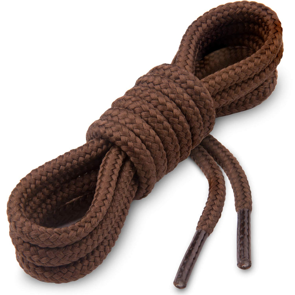 [Australia] - Miscly Round Boot Laces [1 Pair] Heavy Duty and Durable Shoelaces for Boots, Work Boots & Hiking Shoes 45" Brown 
