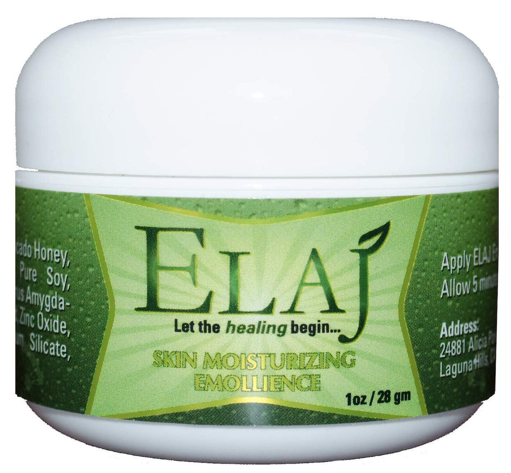 [Australia] - Elaj Face and Body Emollient Lotion Cream for Eczema Psoriasis Rosacea Coldsores Rashes Itchiness Redness Dry Cracked Skin | Gentle Ointment Soothes Fast and Promotes Healing | Made in USA (1 oz) 1 Ounce (Pack of 1) 