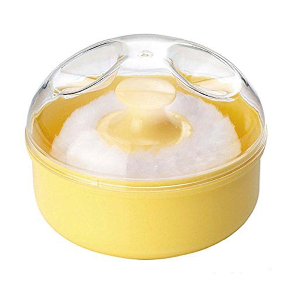 [Australia] - 1 Piece Soft Face Body Powder Puff Sponge Box Case Cosmetic Container [RANDOM COLOR] 