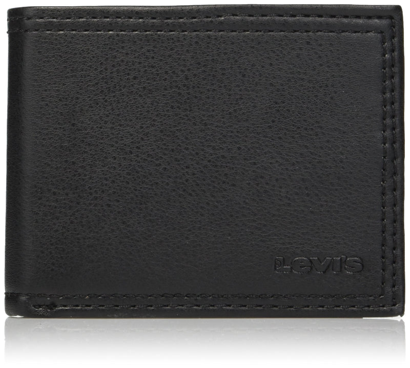 [Australia] - Levi's Men's Extra Capacity Slimfold Wallet One Size Black RFID 