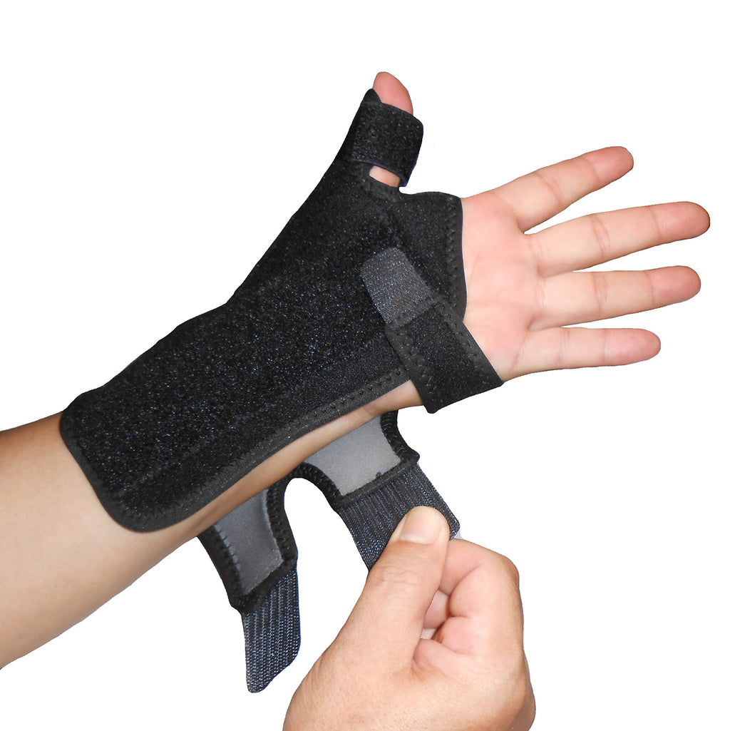 [Australia] - IRUFA,TB-OS-38, 3D Breathable Fabric RSI Wrist Thumb Spica Splint for Carpal Tunnel Syndrome, BlackBerry Thumb, Trigger Finger, Mommy Thumb Brace, Sprains, Arthritis and Tendinitis (Left Hand) Left Hand 