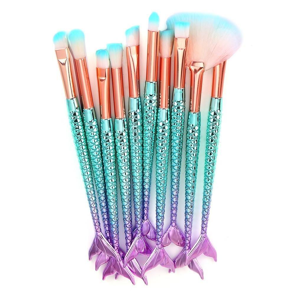 [Australia] - Eye Brush Set, Tenmon 10 PCS Eyeshadow Eyeliner Blending Crease Kit Makeup Brushes Make Up Foundation Eyebrow Eyeliner Blush Cosmetic Concealer Brushes 