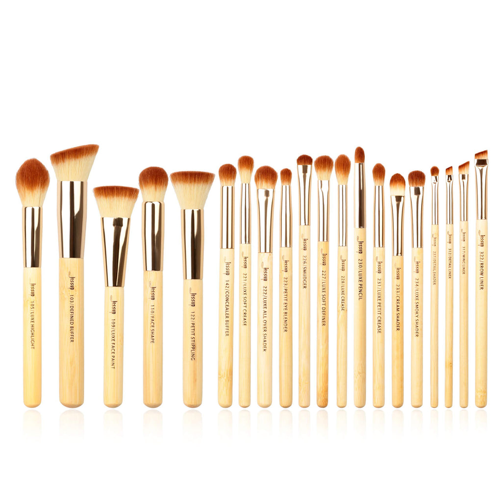 [Australia] - Jessup Brand 20pcs Beauty Bamboo Professional Makeup Brushes Set Make up Brush Tools kit Foundation Powder Brushes Eye Shader T145 