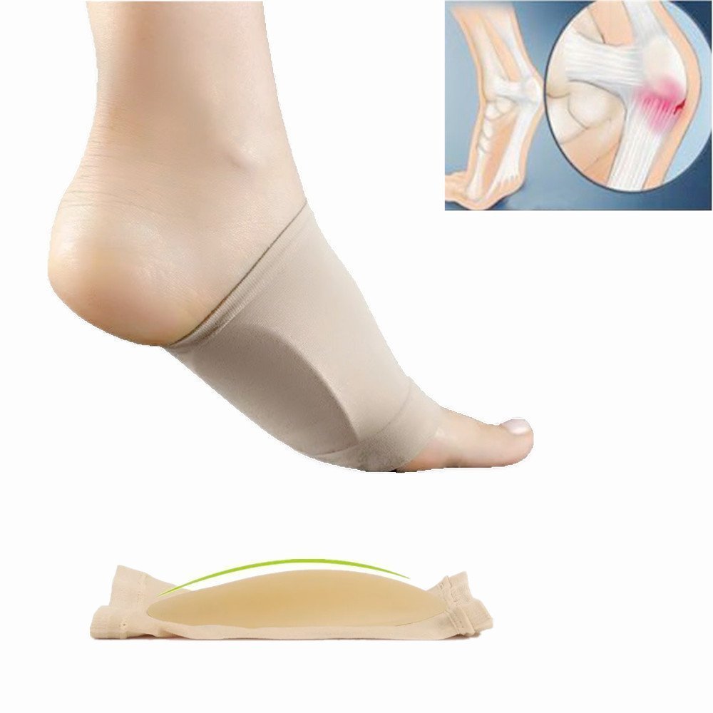 [Australia] - Arch Support Sleeves, Plantar Fasciitis Inserts Flat Foot Band with Fasciitis Gel Pad Planting Support Elastic Bow Foot Care Cushioned Arch Support Brace 