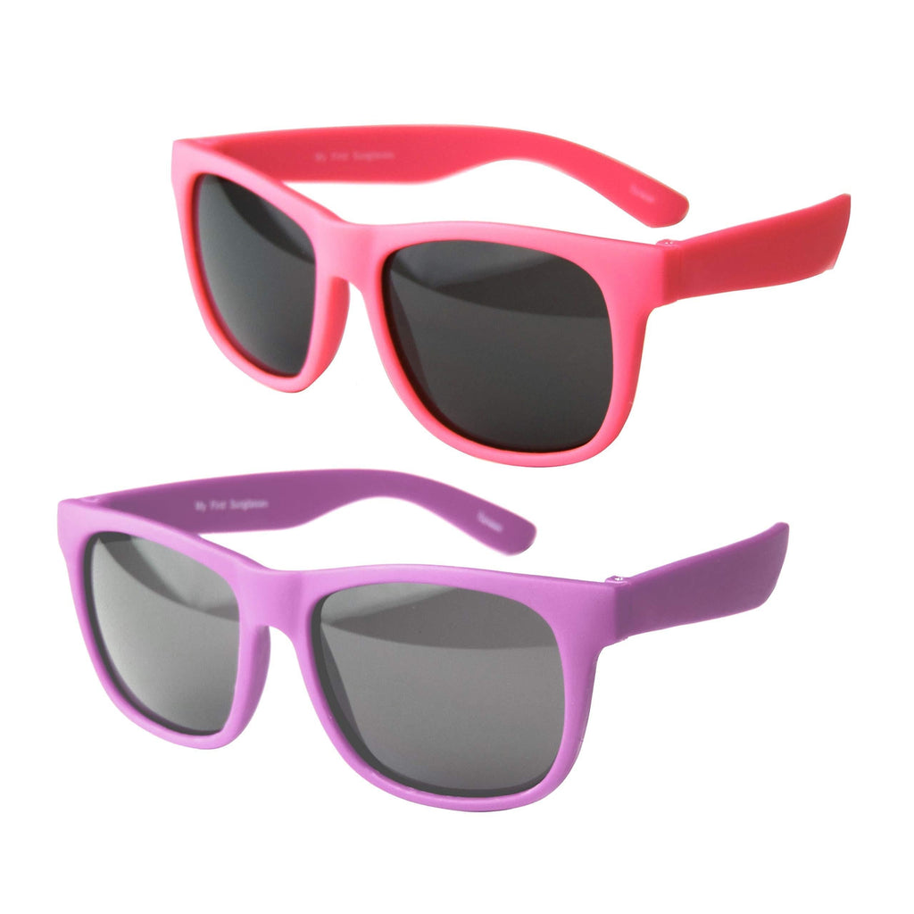 [Australia] - Vintage 2 Pack- Toddler's First Sunglasses for Ages 2-4 Years Hot Pink and Fuchsia 