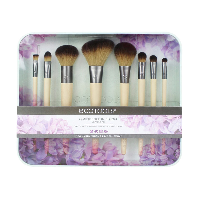 [Australia] - EcoTools-Cruelty Free Confidence in Bloom Brush Set-Cruelty Free Synthetic Taklon Bristles, Recycled Packaging, Recycled Aluminum Ferrules 