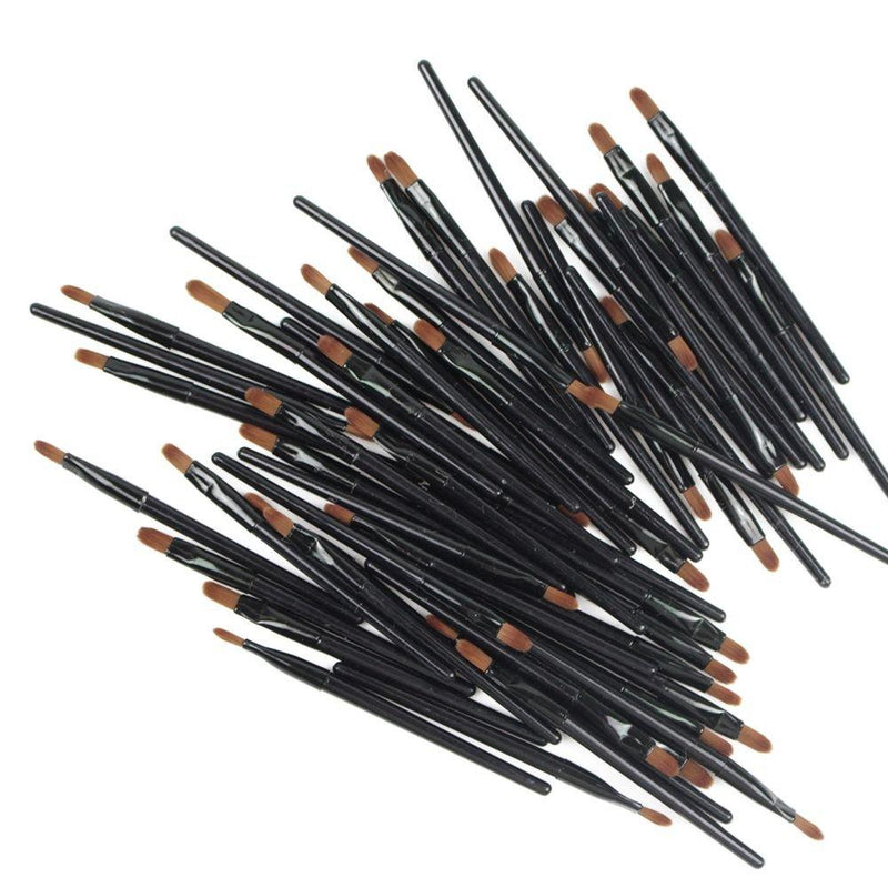 [Australia] - 50 Pieces Lip Brushes, Pro Multifunctional Makeup Brush, Lipstick Gloss Wands Applicator Cosmetic Tool Kits, Black 