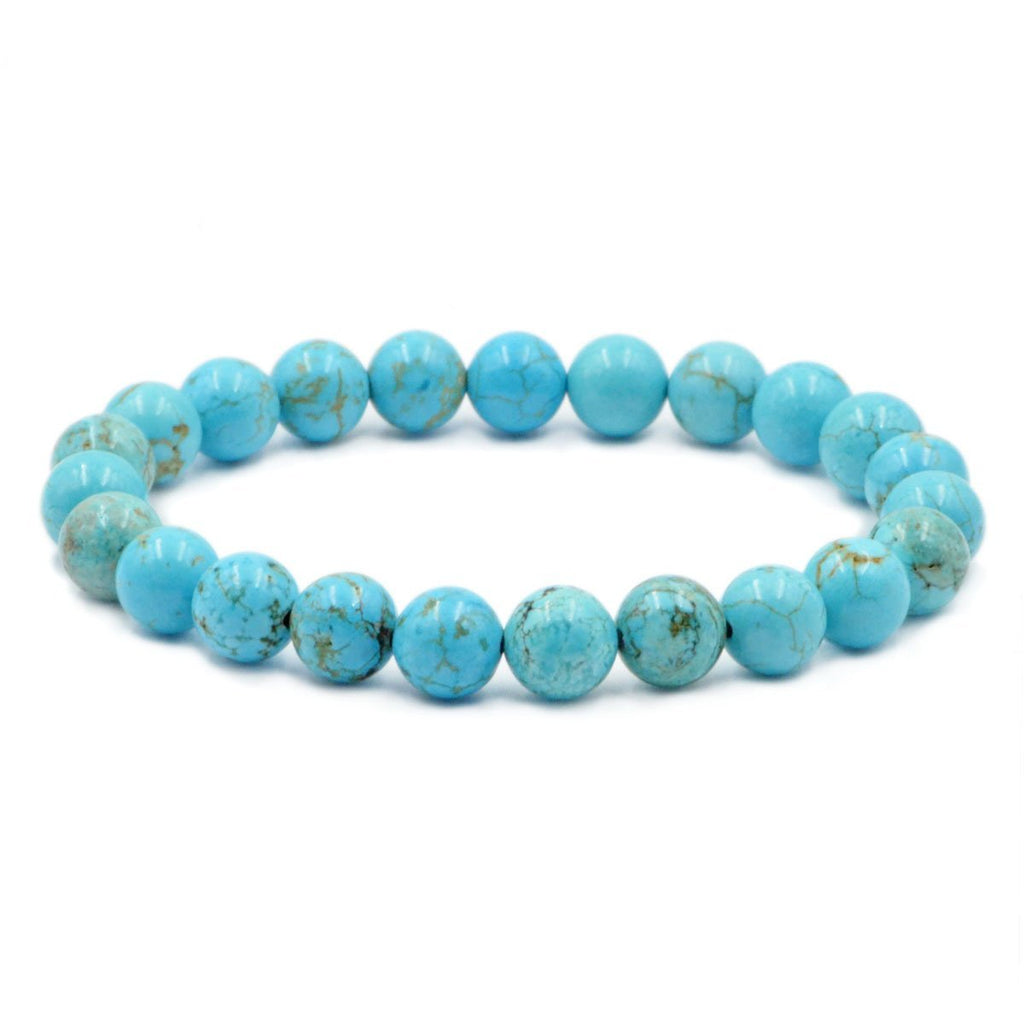 [Australia] - AD Beads Natural Gemstone Round Beads Stretch Bracelet Healing Reiki 8mm Blue 