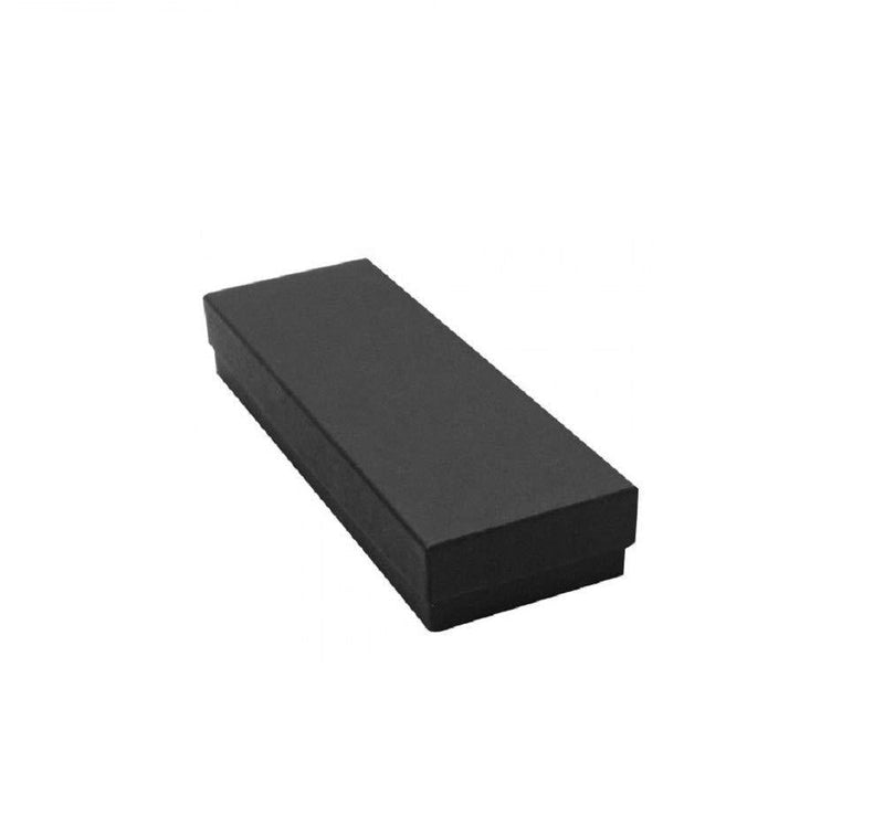 [Australia] - 10 Matte Black Color Cotton Boxes Jewelry Bracelet, Watches, Necklace and Anklet Gift Displays 8" x 2" By RJ Displays 