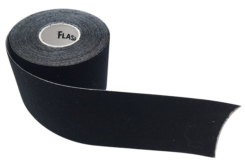 [Australia] - Kinesiology Tape (4-Pack) Rehabilitation Tape for Muscle Pain and Sports Injuries - Latex-Free (2 Inches Wide by 16 Feet Long) Black 