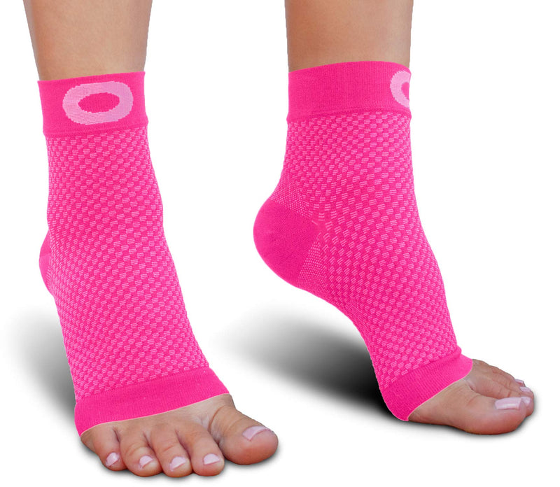 [Australia] - Plantar Fasciitis Socks with Arch Support for Men & Women - Best Ankle Compression Socks for Foot and Heel Pain Relief - Better Than Night Splint Brace, Orthotics, Inserts, Insoles L/XL (6-7.5 Men / 7-8.5 Women) Pink 