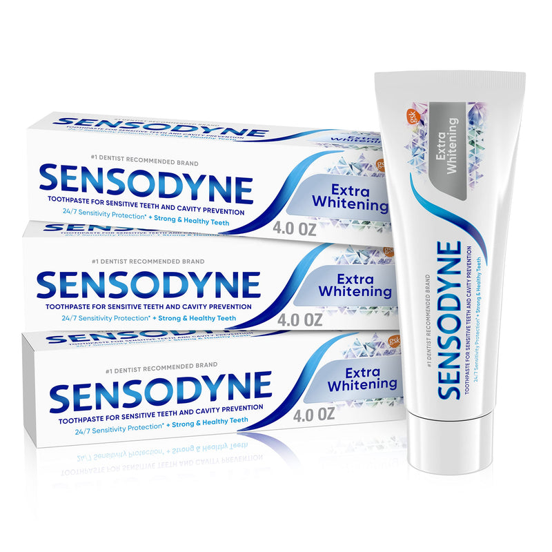 [Australia] - Sensodyne Extra Whitening Sensitive Teeth Whitening Toothpaste - 4 Ounces (Pack of 3) Sensodyne GW 3pk 