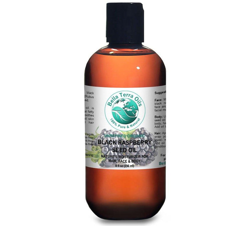 [Australia] - Black Raspberry Seed Carrier Oil 8 oz 100% Pure Cold-pressed Unrefined Organic - Bella Terra Oils 
