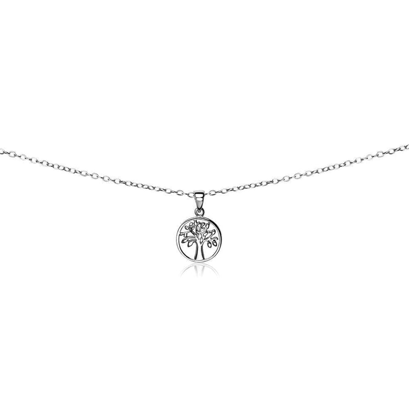 [Australia] - GemStar USA Sterling Silver Polished Tree of Life Dainty Choker Necklace sterling-silver 