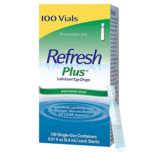 [Australia] - Allergan Refresh Plus Lubricant Eye Drops Single-Use Vials 1Pack (100 ct ) klk#Gskx 